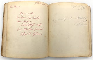 Friendship Album of Minnie Brutsche Otto (b.1867?) -- Acrostics, Pressed Flower, Original Pencil Drawing, Extensive Entries