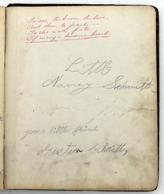 Friendship Album of Minnie Brutsche Otto (b.1867?) -- Acrostics, Pressed Flower, Original Pencil Drawing, Extensive Entries