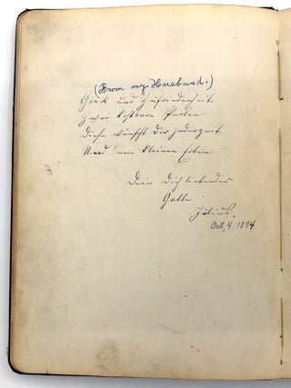 Friendship Album of Minnie Brutsche Otto (b.1867?) -- Acrostics, Pressed Flower, Original Pencil Drawing, Extensive Entries