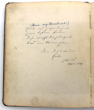 Friendship Album of Minnie Brutsche Otto (b.1867?) -- Acrostics, Pressed Flower, Original Pencil Drawing, Extensive Entries