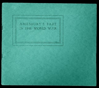Amesbury's Part in the World War