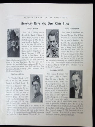 Amesbury's Part in the World War