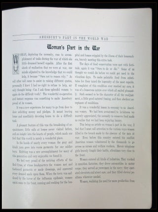 Amesbury's Part in the World War