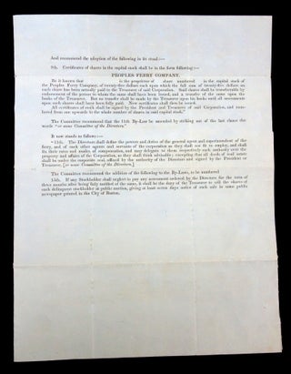 Peoples Ferry Company Circular