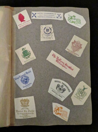 Travel Scrap or Memento Book - Monograms, Hotel Logos, Fraternity Insignias etc.