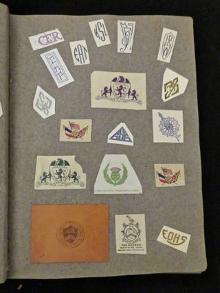 Travel Scrap or Memento Book - Monograms, Hotel Logos, Fraternity Insignias etc.