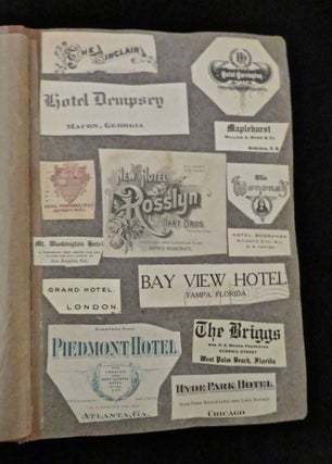 Travel Scrap or Memento Book - Monograms, Hotel Logos, Fraternity Insignias etc.