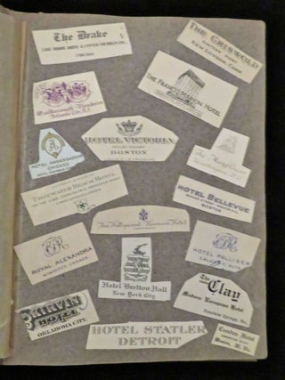Travel Scrap or Memento Book - Monograms, Hotel Logos, Fraternity Insignias etc.