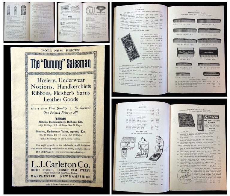 Item #28001353 The "Dummy" Salesman - Hosiery, Underwear, Notions, Handkerchiefs, Ribbons, Fleischer's Yarns, Leather Goods - L. J. Carleton Co.