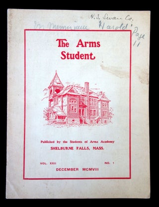Item #28001406 The Arms Student Vol XXII No. 1 - Published by the Students of Arms Academy,...