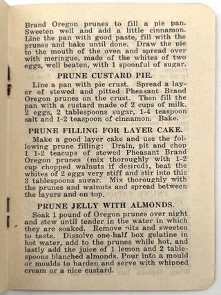 Oregon Prunes for Health: Choice Recipes
