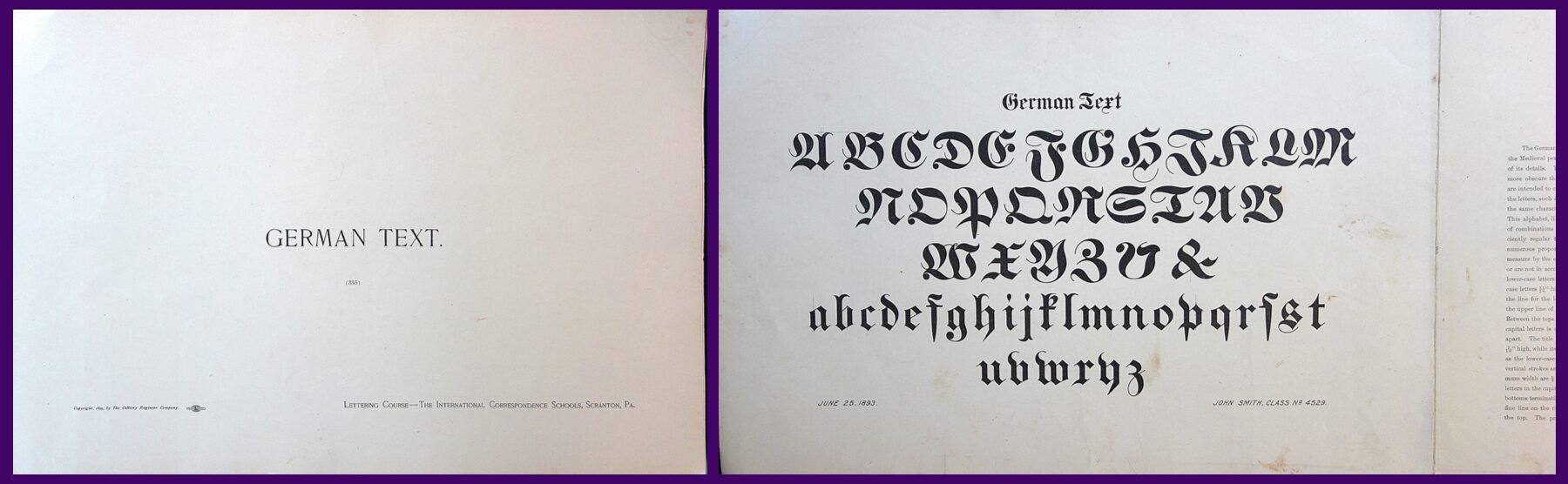 Block Lettering Germanic German Text 335 : Lettering Course | The Colliery Engineer Company