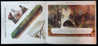 Item #28001674 Boston Post Sunday Supplement - Camping Out in the Main Woods - A Panorama