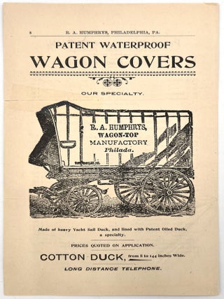 c.1900 Horse and Buggy Waterproof Products Trade Catalogue