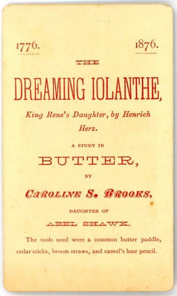 CDV - The Dreaming Iolanthe, A Study in Butter