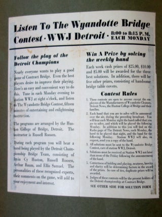 Scrap Book Album of Russell Roosen, Bridge Player from Detroit, Michigan, 1927-1945