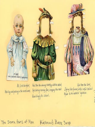 Shakespeare's 7 Ages of Man Advertising Paper Dolls - Kirkman's Borax Soap