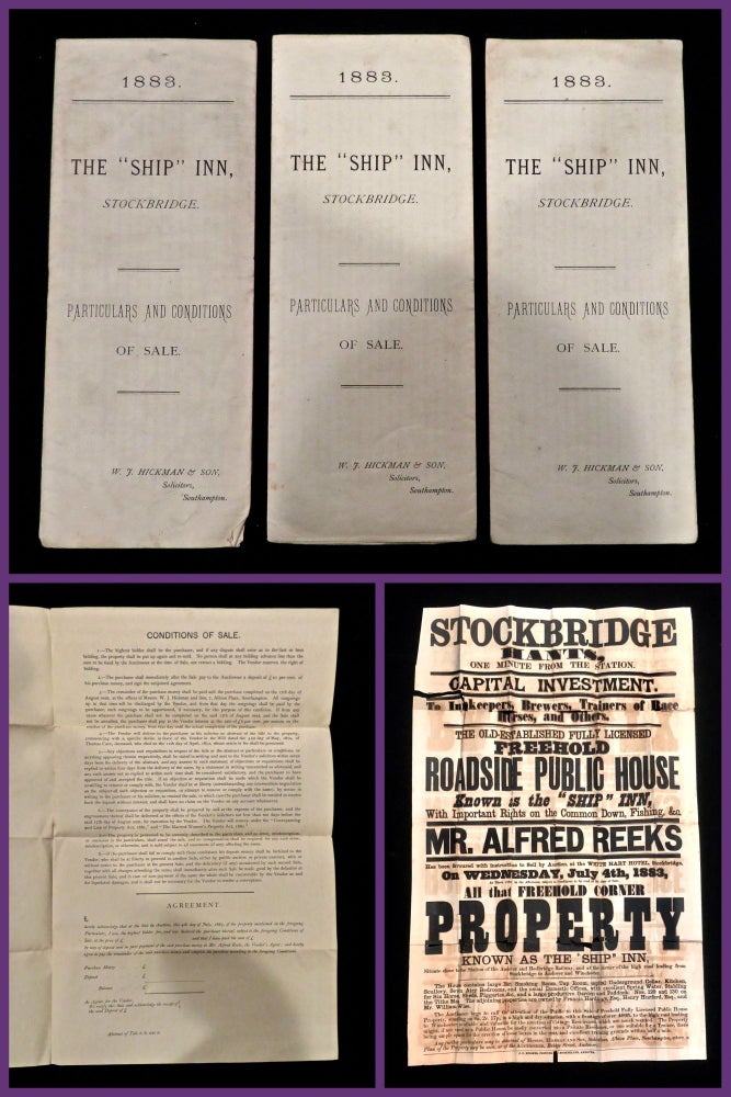 Item #28013100 Contracts and Broadside for the Auction of the Ship Inn