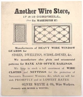 Item #28015273 Another Wire Store -- Handbill Advertising Decorative Wire Work