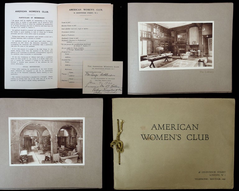 Item #28015400 American Women's Club of London, Informational Pamphlet and Curtsey Member Pass. American's Women's Club of London.