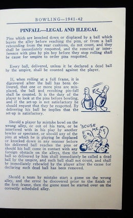 Bowling: Summary of Rules and Regulations Kinney's Shoe Store Advertising Booklet