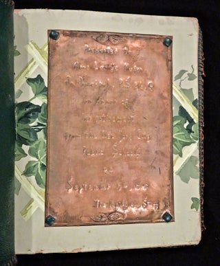 Tooled Copper Cover Remembrance Scrapbook Given to Mrs. Nufer by her Students upon her retirement