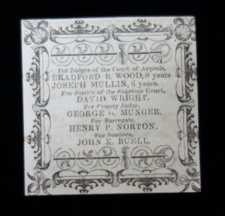 Invitation and Ticket to The New York Republican Association of Washington DC, 1870.