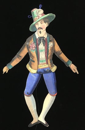 Item #290006586 17" Handmade Articulated Movable Watercolor Jaunty Gent Pantin