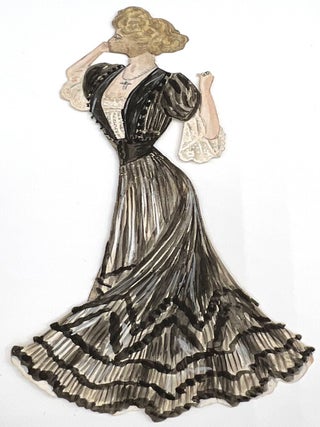 Detailed "House of Worth" 5.75" Paper Doll -- Upper Class French Blonde Beauty with Sixteen (16) Outfits with Twelve (12) Accessories