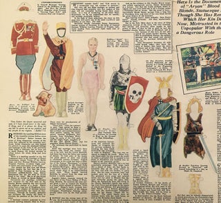 Newspaper Paper Doll of Hermann Goering Comparing Wife, Emmy Sonnemann to the beautiful Jewess Esther, nice of Mordecai