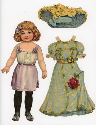Boxed Set - Gentle Gladys with Dresses and Hats. No. 6 of "Dainty Dollies" Series of Dressing Dolls
