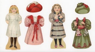 J & P Coats - 10 Dolls with Hats - 5 Dolls & Costumes + 3 Hats and Envelope