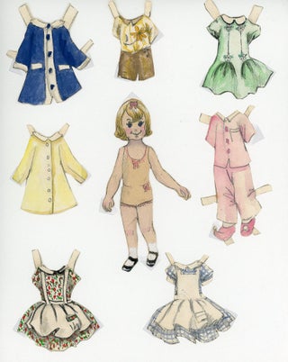 Item #290008955 2 Sisters - Naive Handmade Paper Dolls