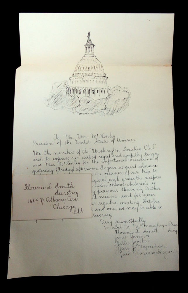 Item #29001068 A Children's Letter to President William McKinley after his Assassination Attempt. Florence L. Smith.
