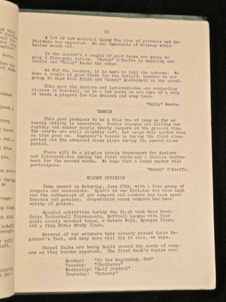 The Masqua, Published by the Boys of Camp Belknap on Lake Winnipesaukee