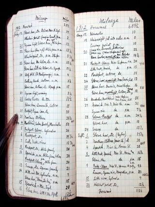 Massachusetts Boatman's Meticulous Journal containing Milage, Expenses, and Records of Trips for the Polaris, 1911-1919