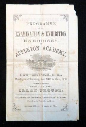 Programme of the Examination & Exhibition Exercises, at Appleton Academy