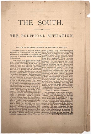 Item #29001284 The South. The Political Situation