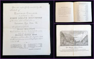 Item #29001310 Eastman College's First Grand Excursion, On the Hudson River, Invite