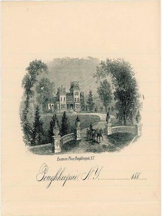 Item #29001390 A Blank Lettersheet Featuring an Illustration of Eastman Place, the Estate of the...