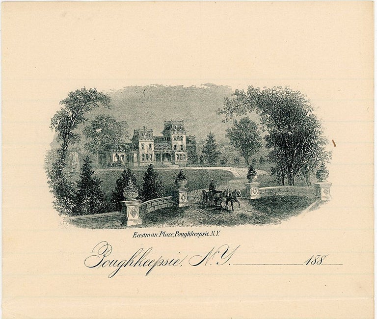 Item #29001390 A Blank Lettersheet Featuring an Illustration of Eastman Place, the Estate of the Late H. G. Eastman