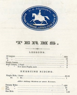 Riding Academy Terms & Rules w Cameo Embossing