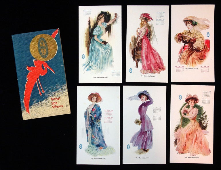 Item #29001522 Fine Promotional Booklet What She Wears- Migel Quality Silks with Calendar Pages for 1908 - The Modern Woman in Silk