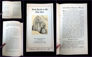 Item #29001601 Osteopathic Health: Good Health to All this Dear, Vol. 53 No. 1, What Osteopathy...