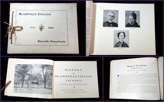 Item #29001602 Promotional Brochure -History Blairsville College for Women from 1851-1901