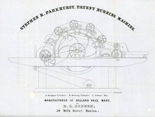 Item #29001663 Circular - To Woolen Manufacturers - Stephen R. Parkhurst, Patent Burring...