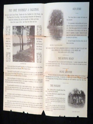 Point Pleasant Colony Letterhead and Promotional Material