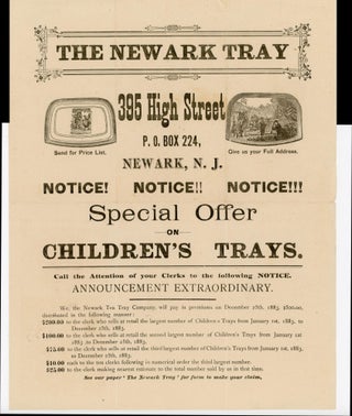 Item #29001926 Illustrated Broadside Special Offer on Children's Trays - Sales Promotion