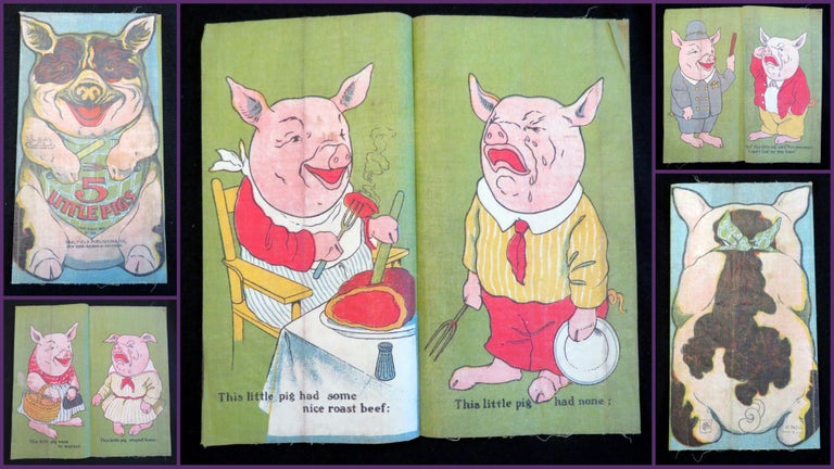 Item #29001981 Five Little Pigs, A Muslin Books