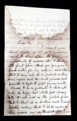 Item #29005500 Civil War Letter From George E. Haines Regarding the Death of his Friend on the...